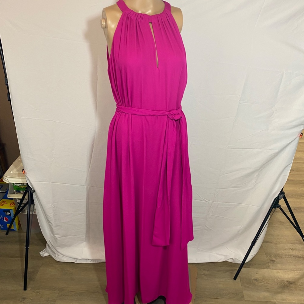 Antonio Melani Size 4 Magenta Hot Pink Sleeveless Spring Summer Maxi Dress Gown